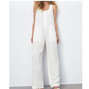 Zara White Jumpsuit